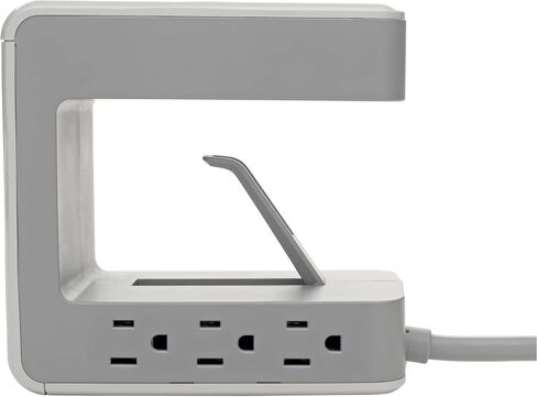 تريب لايت 6 منافذ حماية من زيادة التيار، شريط طاقة، حامل بطول 6 أقدام، 2100 جول، USB مزدوج وتأمين (TLP606DMUSB) in Saudi Arabia