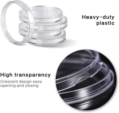 حاملات لوازم مجموعة العملات المعدنية من FULLCASE لهواة الجمع، 84 قطعة كبسولات عملات معدنية مقاس 46 مم مع حشية إسفنجية وصندوق منظم تخزين بلاستيكي، 6 مقاسات (20/25/27/30/38/46 مم) حقيبة تجميع، صندوق فقط in Kuwait