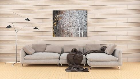 صور شجرة جدار ديكور رسمت باليد لوحات قماش ريفي 3D الفن البني مع رقائق الذهب الحديثة مجردة المشهد الفني لغرفة المعيشة غرفة نوم الطعام الديكور in Saudi Arabia