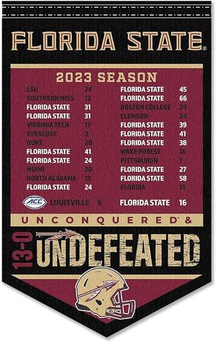 ولاية فلوريدا FSU Noles 13-0 غير مهزوم 2023 موسم راية in Kuwait