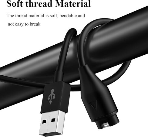 شاحن لساعة جارمين مع محول حامل 90 درجة (النوع C ومنفذ صغير) و10 قابس غبار، كابل شحن 3.3 قدم لـ Fenix ​​7/6/5، venu 2/sq، Instinct 2، Forerunner 945/255/245، Vivoactive 4 /3 in Kuwait