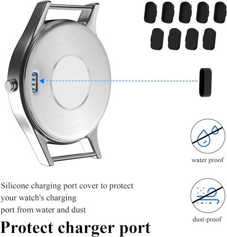 شاحن لساعة جارمين مع محول حامل 90 درجة (النوع C ومنفذ صغير) و10 قابس غبار، كابل شحن 3.3 قدم لـ Fenix ​​7/6/5، venu 2/sq، Instinct 2، Forerunner 945/255/245، Vivoactive 4 /3 in Kuwait