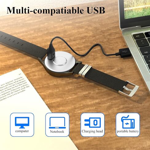 شاحن لساعة جارمين مع محول حامل 90 درجة (النوع C ومنفذ صغير) و10 قابس غبار، كابل شحن 3.3 قدم لـ Fenix ​​7/6/5، venu 2/sq، Instinct 2، Forerunner 945/255/245، Vivoactive 4 /3 in Kuwait