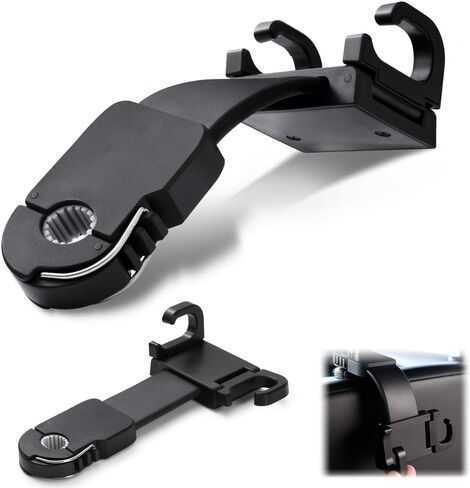 Car Seat Headrest Hook - Foldable, Bendable, and Secure Car Seat Back Hooks for Purses and Bags, Adjustable Car Back Seat Organizer, Car Accessories for Ford/Chevrolet/Toyota, 1 Pack in Saudi Arabia