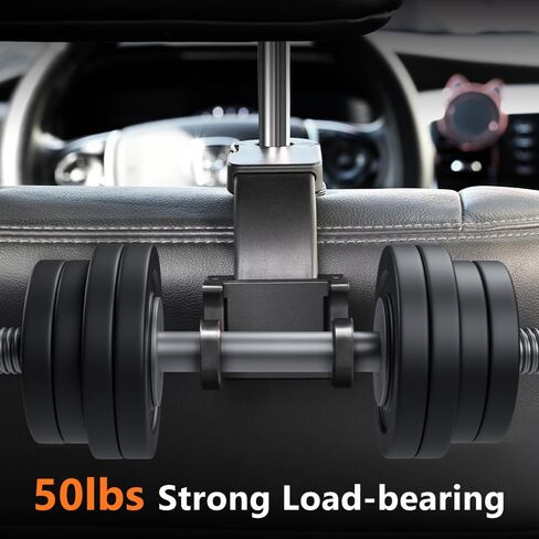 Car Seat Headrest Hook - Foldable, Bendable, and Secure Car Seat Back Hooks for Purses and Bags, Adjustable Car Back Seat Organizer, Car Accessories for Ford/Chevrolet/Toyota, 1 Pack in Saudi Arabia
