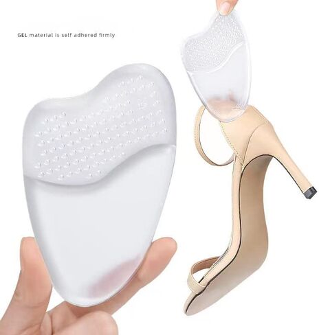 3 أزواج من وسادات مشط القدم للنساء، وسائد مقدمة القدم، نعل داخلي ناعم مضاد للانزلاق لمقدمة القدم، حشوة وسادة لتخفيف آلام القدم للنساء (بيج + أسود + شفاف) in Kuwait