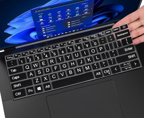 غطاء لوحة المفاتيح لجهاز 2023 2022 2021 Dell XPS 15 9500 9510 9520 9530 15.6 بوصة وDell XPS 17 9700 9710 9720 9730 17 بوصة، DELL Precision 5760 5770 5560 5570 15.6 بوصة 17.3 بوصة واقي لوحة مفاتيح الكمبيوتر المحمول، أسود in Kuwait