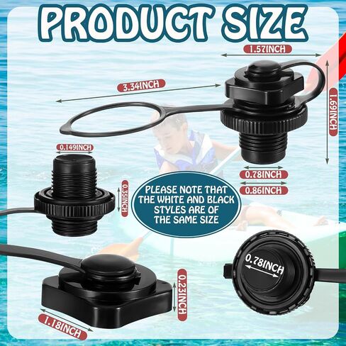 10 Pcs Inflatable Boat Air Valve 10 Pcs Inflatable Boat Spiral Air Plugs One-Way Inflation Replacement Screw for Inflatable Boat Raft Rubber Dinghy in Saudi Arabia