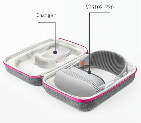 حقيبة حمل لجهاز Vision Pro، مناسبة للسفر والتخزين المنزلي، ملحقات الحماية المحمولة (أسود) in Saudi Arabia