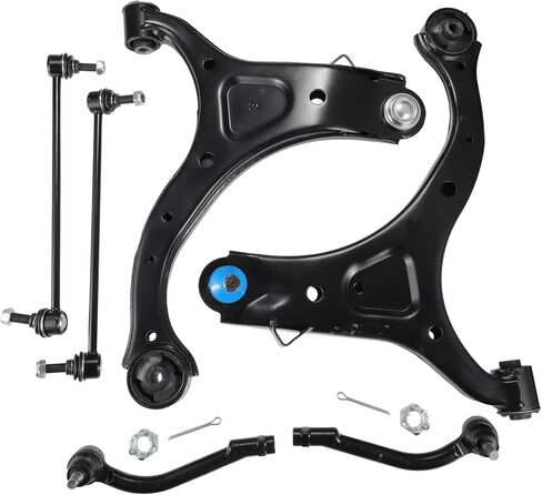 مجموعة قضبان التحكم الأمامية السفلية 6 قطع من X AUTOHAUX لسيارة Hyundai Santa Fe 2007-2012 لسيارة Kia Sorento 2011-2013 طقم تعليق وصلات تثبيت وصلات ربط خارجية in Saudi Arabia