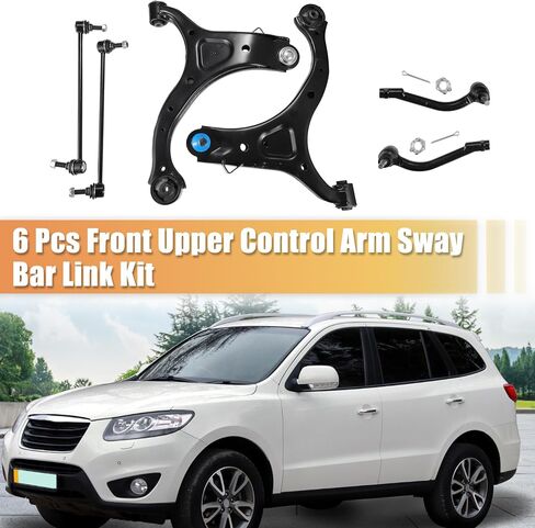 مجموعة قضبان التحكم الأمامية السفلية 6 قطع من X AUTOHAUX لسيارة Hyundai Santa Fe 2007-2012 لسيارة Kia Sorento 2011-2013 طقم تعليق وصلات تثبيت وصلات ربط خارجية in Saudi Arabia
