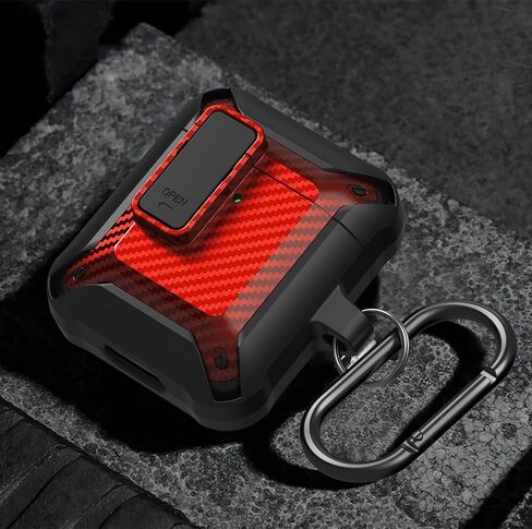 Upgraded Armor Secure Lock Airpod Case for Men Lock with Cleaner kit, Shockproof Protective Case for Apple AirPod 2&1 Wireless Cases Women in Kuwait