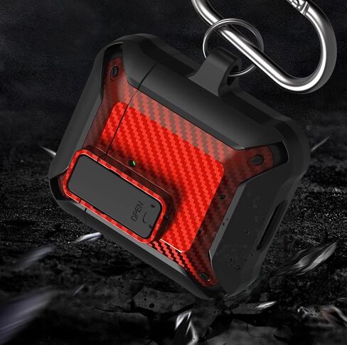 Upgraded Armor Secure Lock Airpod Case for Men Lock with Cleaner kit, Shockproof Protective Case for Apple AirPod 2&1 Wireless Cases Women in Kuwait