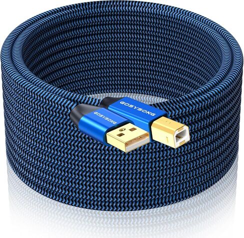 USB Printer Cable 20ft, USB 2.0 Printer Cord, High Speed Type A to Type B Printer USB Cable Compatible with HP, Canon, Dell, Epson, Xerox and More (Blue) in Saudi Arabia