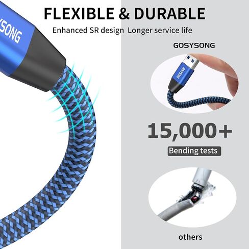 USB Printer Cable 20ft, USB 2.0 Printer Cord, High Speed Type A to Type B Printer USB Cable Compatible with HP, Canon, Dell, Epson, Xerox and More (Blue) in Saudi Arabia