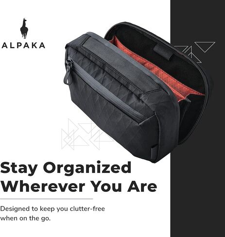 ALPAKA Elements Tech Case Max - يبقيك خاليًا من الفوضى - يتحول إلى حقيبة حبال - الحزام متضمن - يناسب iPad Mini 6 وسماعات الرأس القابلة للطي - نسيج X-Pac VX21 مقاوم للطقس in Kuwait