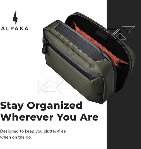 ALPAKA Elements Tech Case Max - يبقيك خاليًا من الفوضى - يتحول إلى حقيبة حبال - الحزام متضمن - يناسب iPad Mini 6 وسماعات الرأس القابلة للطي - نسيج X-Pac VX21 مقاوم للطقس in Kuwait