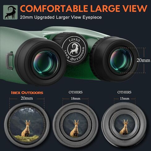 Nubian HD 12x50 Binoculars for Adults High Powered - Hunting Binoculars for Adults - High Powered Binoculars - Long Range Binoculars - Travel Binoculars in Saudi Arabia