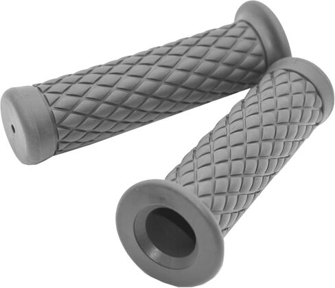 مقابض دراجة نارية غير قابلة للانزلاق مقبض مطاطي نهاية 7/8 بوصة 22 مم 24 مم مقبض مقود الدراجة النارية مريح (رمادي) in Kuwait