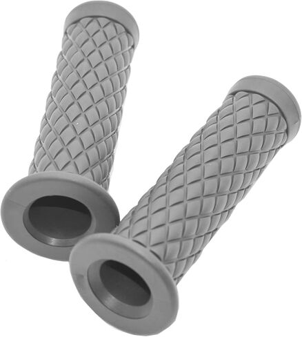 مقابض دراجة نارية غير قابلة للانزلاق مقبض مطاطي نهاية 7/8 بوصة 22 مم 24 مم مقبض مقود الدراجة النارية مريح (رمادي) in Kuwait