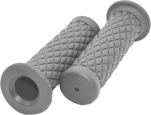 مقابض دراجة نارية غير قابلة للانزلاق مقبض مطاطي نهاية 7/8 بوصة 22 مم 24 مم مقبض مقود الدراجة النارية مريح (رمادي) in Kuwait