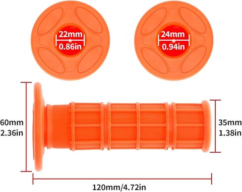 7/8" Motorcycle Hand Grips,Multicolor 22mm Left and Right Universal Handlebar Grips,Soft Rubber Motorcycle Grip for ATV Cat Suzuki Yamaha Kawasaki Honda 400ex Mini Bike Dirt Pit Motocross in Kuwait