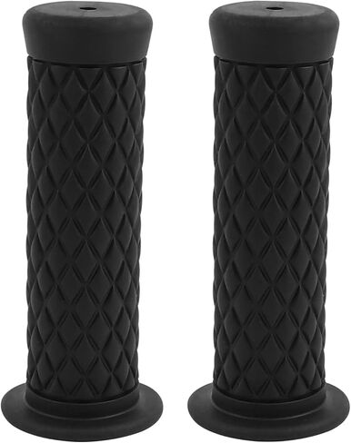 مقابض دراجة نارية غير قابلة للانزلاق مقبض مطاطي نهاية 7/8 بوصة 22 مم 24 مم قبضة يد مريحة للدراجة النارية (أسود) in Kuwait