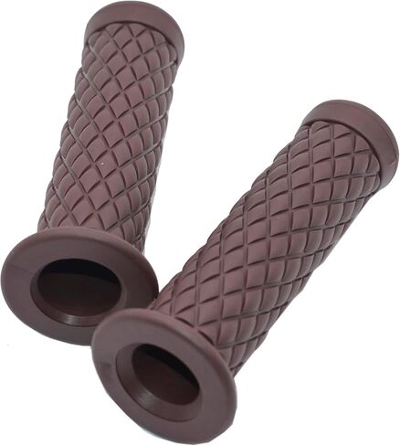 مقابض دراجة نارية غير قابلة للانزلاق مقبض مطاطي نهاية 7/8 بوصة 22 مم 24 مم قبضة يد مريحة للدراجة النارية (بني داكن) in Kuwait