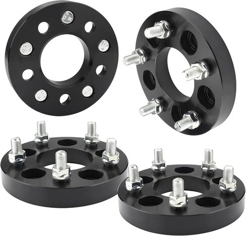 محولات عجلة محورية 5x4.5 إلى 5x5 لعجلات JK على مركبة TJ YJ KK XJ ZJ، محول عجلة تحويل 1.25 بوصة 5x114.3 مم إلى 5x127 مم محور محور 71.5 مم مع درجة خيط 1/2 in Kuwait
