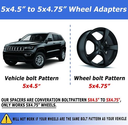 محولات عجلة محورية 5x4.5 إلى 5x5 لعجلات JK على مركبة TJ YJ KK XJ ZJ، محول عجلة تحويل 1.25 بوصة 5x114.3 مم إلى 5x127 مم محور محور 71.5 مم مع درجة خيط 1/2 in Kuwait