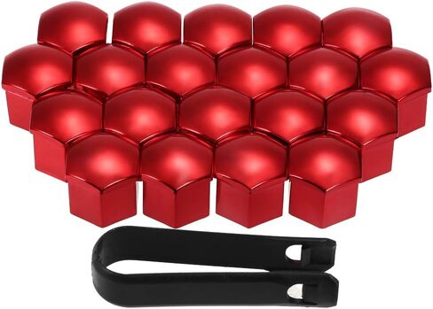 GoolRC 20pcs Universal 17mm Wheel Lug Nut Covers Caps Screw Protector (Red) in Saudi Arabia