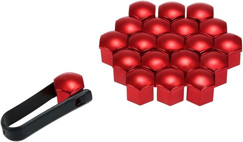 GoolRC 20pcs Universal 17mm Wheel Lug Nut Covers Caps Screw Protector (Red) in Saudi Arabia