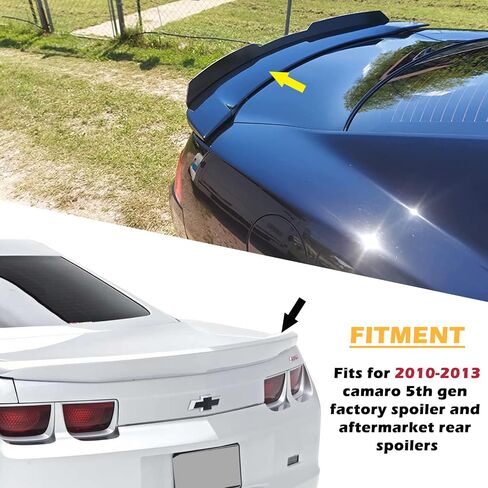 سبويلر خلفي من Wickerbill لسيارة 2010-2013 Chevy 5th Gen Camaro LS, LT, RS, SS, 1LE ZL1، قطعة واحدة أضف على طراز Wicker Bill Spoiler in Saudi Arabia