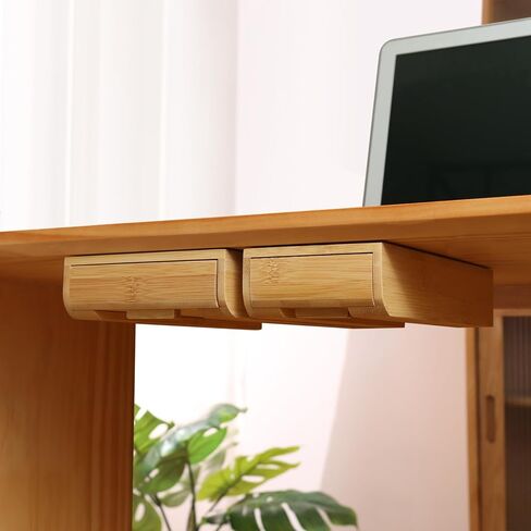 Under Desk Drawer Slide Out - Wood Under Desk Storage Drawers, Self Adhesive Drawers for Under Desk - Attachable Desk Drawer - Hidden Drawer Unit for Under Desk - Pencil Drawer Under Desk (2 Pack) in Kuwait
