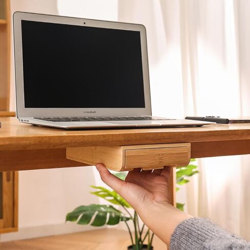 Under Desk Drawer Slide Out - Wood Under Desk Storage Drawers, Self Adhesive Drawers for Under Desk - Attachable Desk Drawer - Hidden Drawer Unit for Under Desk - Pencil Drawer Under Desk (2 Pack) in Kuwait