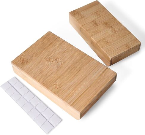 Under Desk Drawer Slide Out - Wood Under Desk Storage Drawers, Self Adhesive Drawers for Under Desk - Attachable Desk Drawer - Hidden Drawer Unit for Under Desk - Pencil Drawer Under Desk (2 Pack) in Kuwait