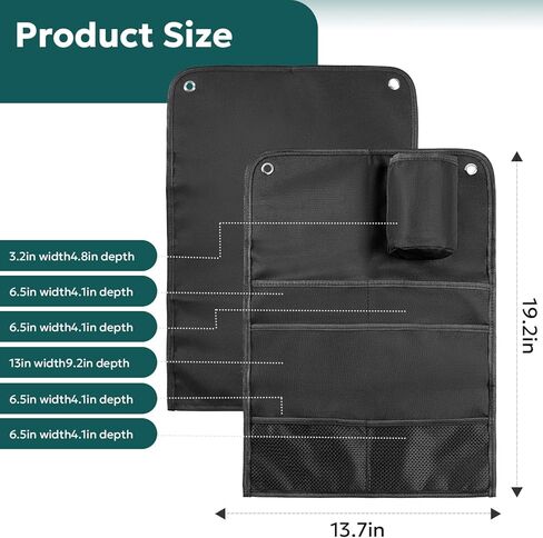 AceList Hanging Desk Organizer, Versatile Desk Cup Holder Clamp with Hanging Storage Bag - Convenient Tableside Cup Holder and Organizer for Home Office, Dorm Rooms, and RV in Kuwait