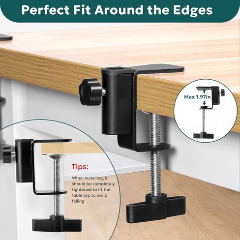 AceList Hanging Desk Organizer, Versatile Desk Cup Holder Clamp with Hanging Storage Bag - Convenient Tableside Cup Holder and Organizer for Home Office, Dorm Rooms, and RV in Kuwait