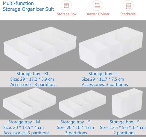 حاوية صندوقية منظمة للتخزين متعددة الوظائف من بولاند للمكتب والأدراج والمنزل in Kuwait