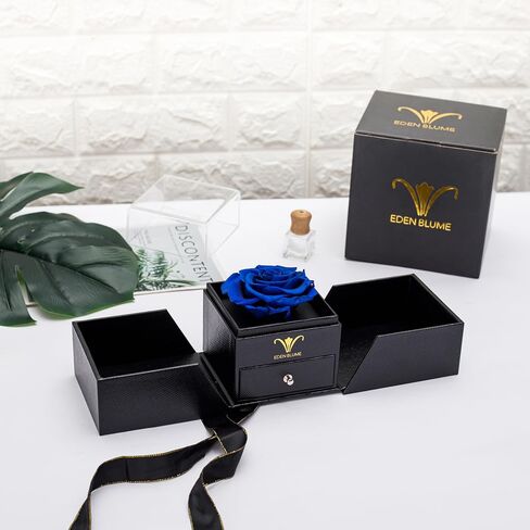 Preserved Real Rose with Heart Necklace and Bracelet |Eternal Forever Flower Preserve Roses |I love You in 100 Languages |Jewelry Gifts for her for Mother's Day, Girlfriends and Special Occasions in Saudi Arabia