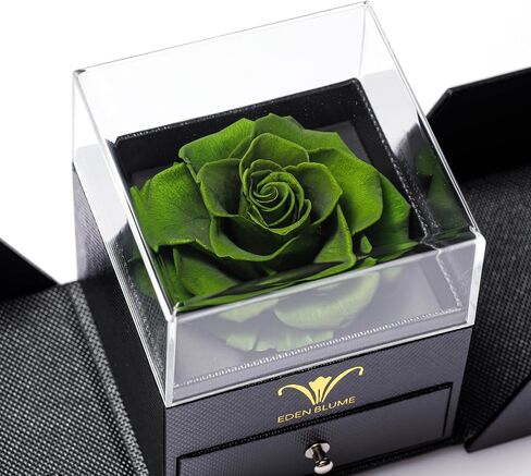 Preserved Real Rose with Heart Necklace and Bracelet |Eternal Forever Flower Preserve Roses |I love You in 100 Languages |Jewelry Gifts for her for Mother's Day, Girlfriends and Special Occasions in Saudi Arabia