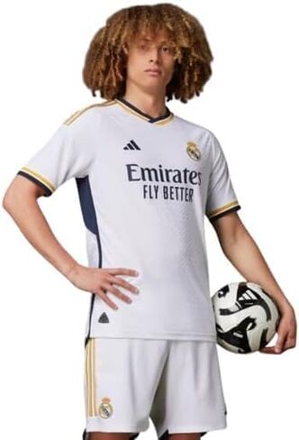 قميص adidas لكرة القدم للرجال Real Madrid 23/24 Authentic Home Jersey - مزيج أسطوري من الأناقة والراحة (as1، Alpha، l، Regular، Regular) أبيض in Kuwait