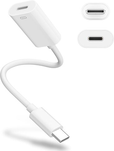 محول Jiunai USB C إلى iOS، [محول شحن] [محول سماعة الرأس] [نقل البيانات] محول شحن وصوت ذكر من النوع C إلى أنثى iOS معتمد من MFI لأجهزة iPhone 15 iPad 10th USB C in Kuwait