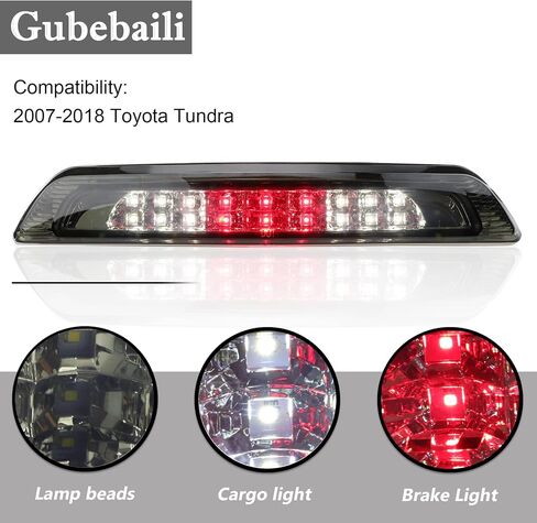 Smoke Lens LED Back Cab Third 3rd Brake Light Replacement for 2007-2018 Toyota Tundra, Waterproof High Mount Stop Light Rear Cargo Lamp in Saudi Arabia