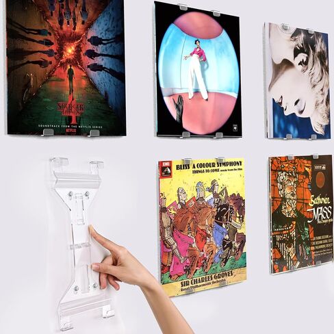 Vinyl Record Wall Mount 6 Pack,Vinyl Record Shelf Stand and Wall Mount Display,Adjustable and Invisible，Album Wall in Saudi Arabia