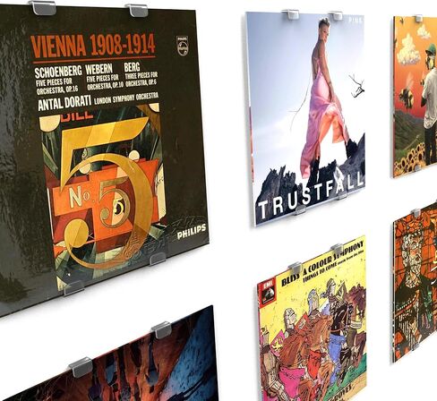 Vinyl Record Wall Mount 6 Pack,Vinyl Record Shelf Stand and Wall Mount Display,Adjustable and Invisible，Album Wall in Saudi Arabia