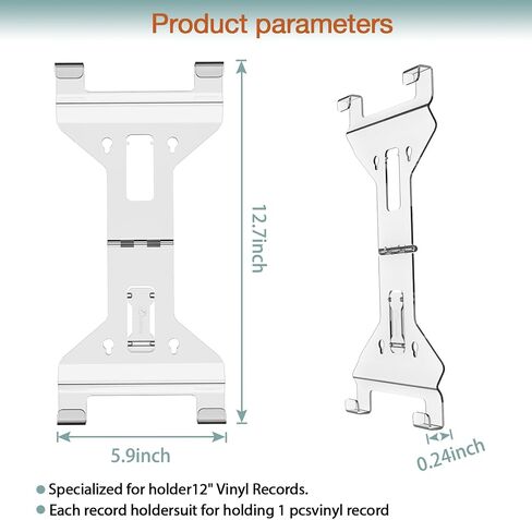 Vinyl Record Wall Mount 6 Pack,Vinyl Record Shelf Stand and Wall Mount Display,Adjustable and Invisible，Album Wall in Saudi Arabia