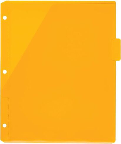 فواصل علامات تبويب ميد مع جيب، 3 فتحات خرامة، تناسب 3 مجلدات حلقات، ألوان متنوعة، (20038) (عبوة من 3 قطع) in Kuwait