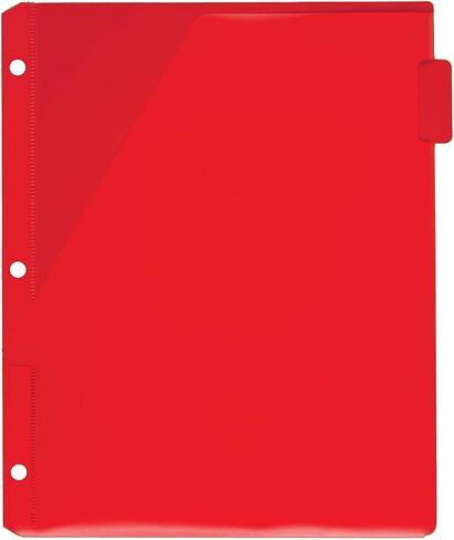 فواصل علامات تبويب ميد مع جيب، 3 فتحات خرامة، تناسب 3 مجلدات حلقات، ألوان متنوعة، (20038) (عبوة من 3 قطع) in Kuwait