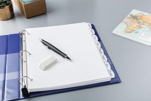 فواصل بلاستيكية متينة للكتابة والمسح من Avery Big Tab لـ 3 مجلدات حلقية، مجموعات 8 علامات تبويب، أبيض، 3 مجموعات فواصل مجلد (01743) in Saudi Arabia